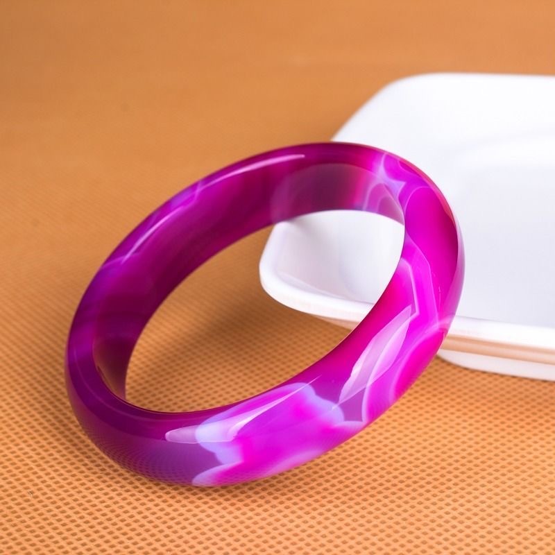 Natural Brazilian Purple Agate Bracelet