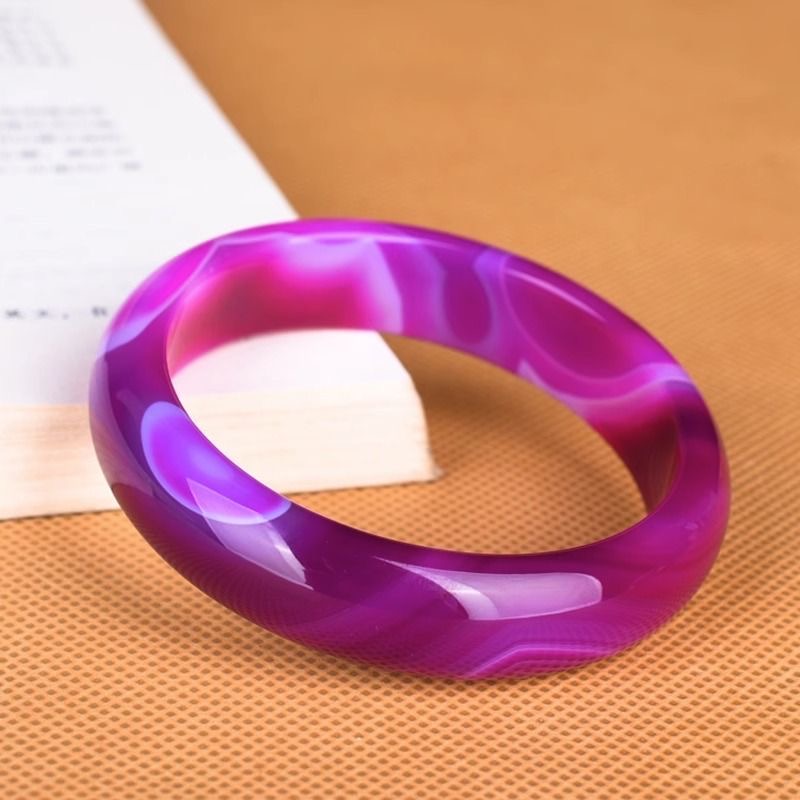 Natural Brazilian Purple Agate Bracelet
