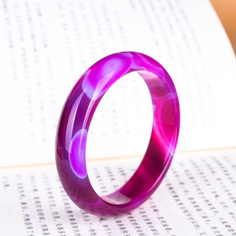 Natural Brazilian Purple Agate Bracelet