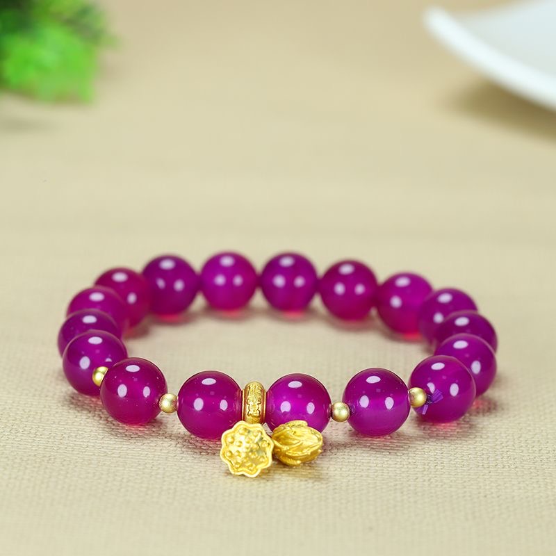 Xizang natural red agate bracelet necklace earrings three piece set