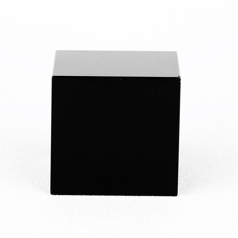 Obsidian hexagonal cube raw stone polished geometric energy stone