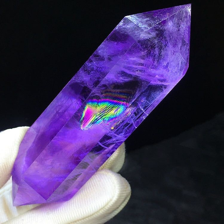 Natural Uruguayan amethyst raw stone polished lucky energy stone