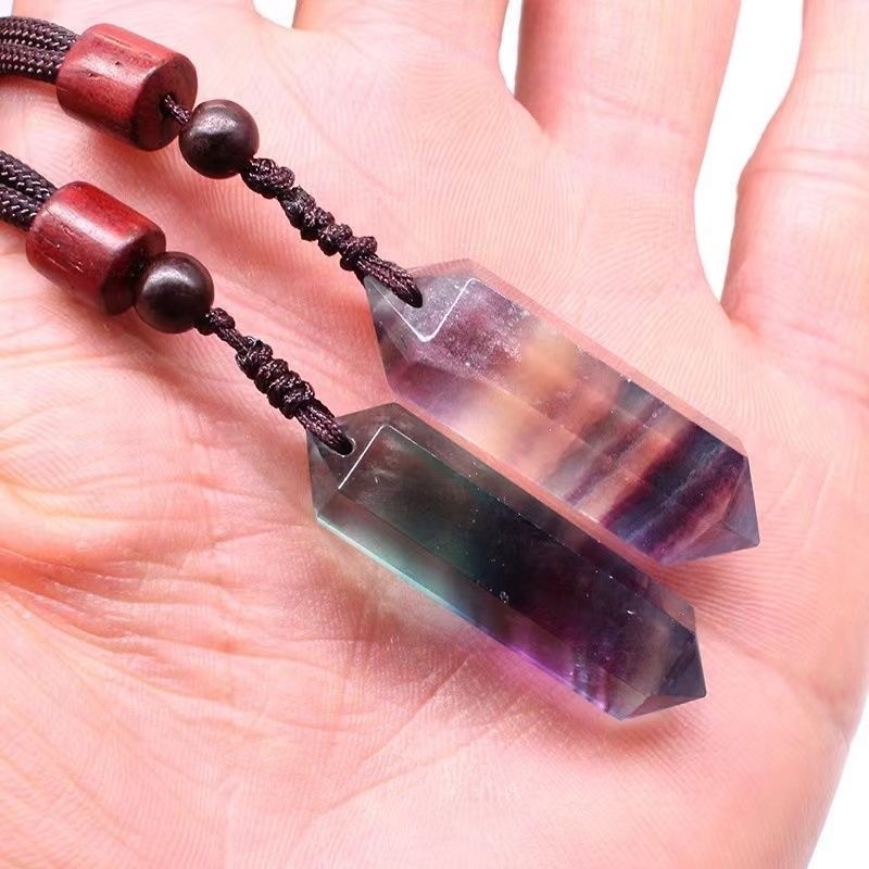 Natural mixed color crystal pendant for good luck jewelry for both men and women