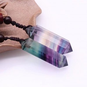 Natural mixed color crystal pendant for good luck jewelry for both men and women