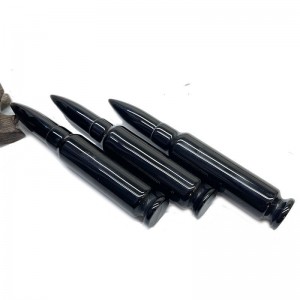 Obsidian bullet ornament, raw stone processing, home and office decoration