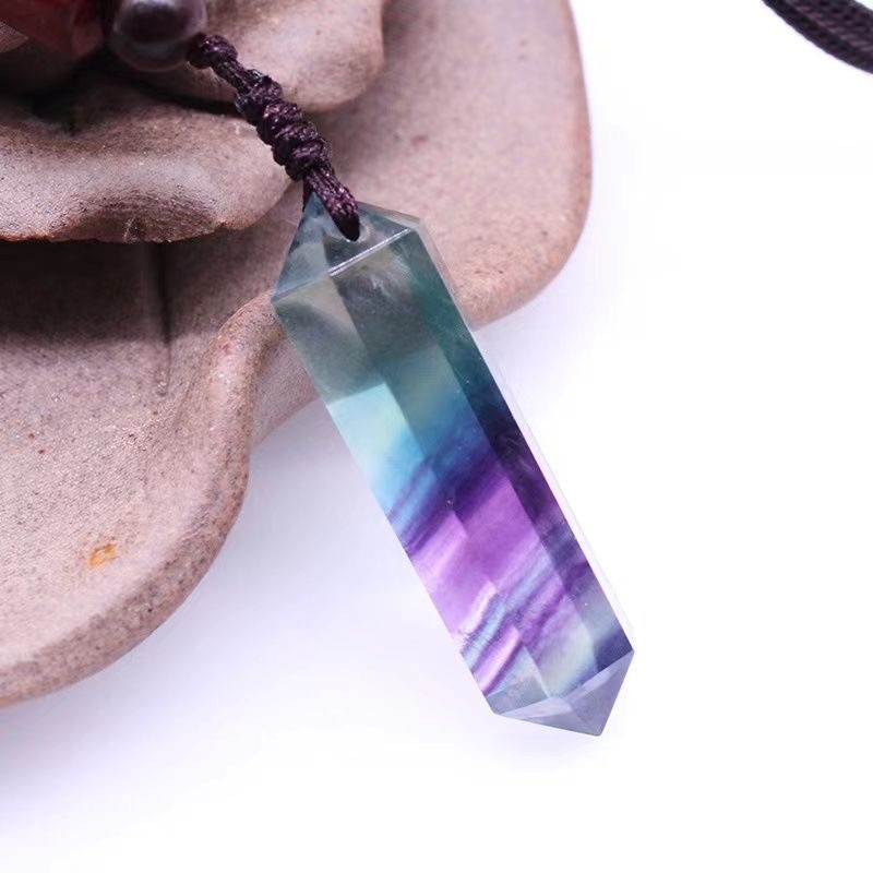 Natural mixed color crystal pendant for good luck jewelry for both men and women